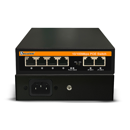 4 port PoE switch 2 uplink 100Mbps