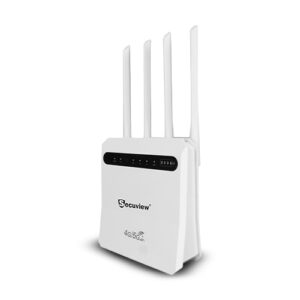 Secuview 4G LTE Wi-Fi Router with SIM & 4 Antennas | 600Mbps Speed.