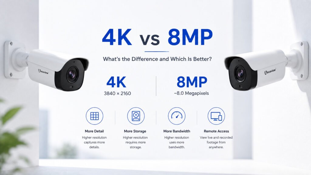 4K vs 8MP security cameras comparison