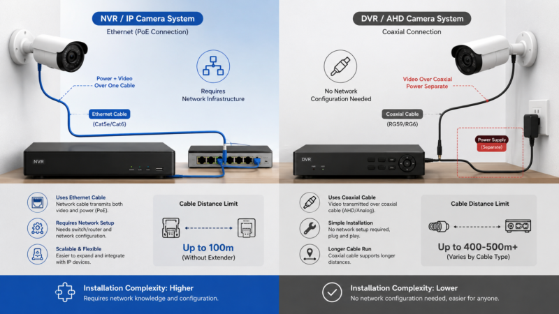 Installation Differences on nvr and dvr