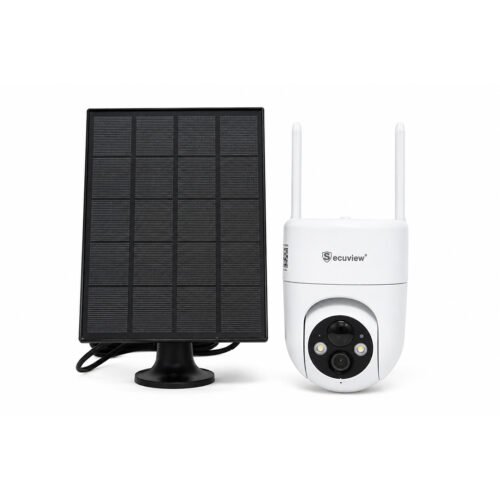 Secuview Outdoor Solar-Powered PTZ Wi-Fi Battery Camera