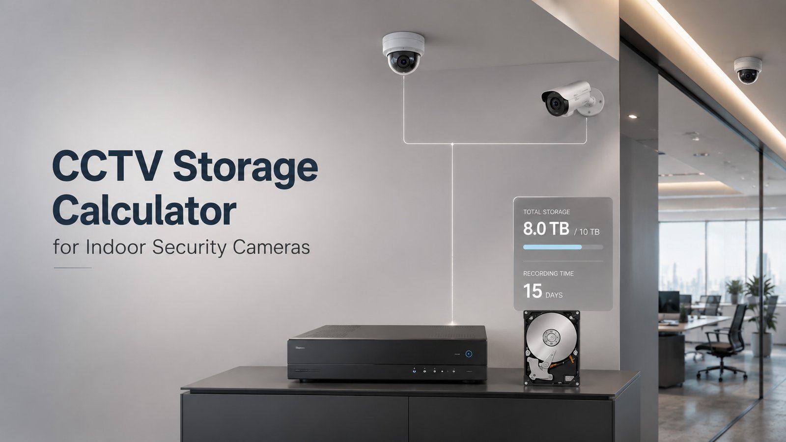 CCTV storage calculator for indoor security cameras