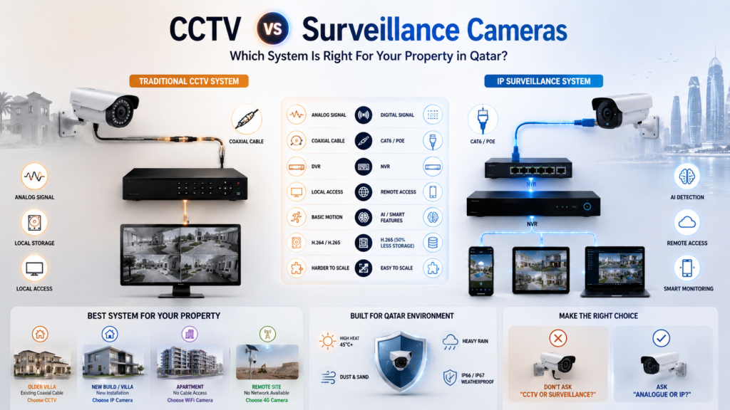 Difference Between CCTV and Surveillance Cameras
