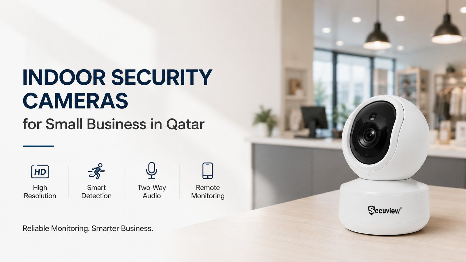Indoor security camera for small business surveillance in Qatar