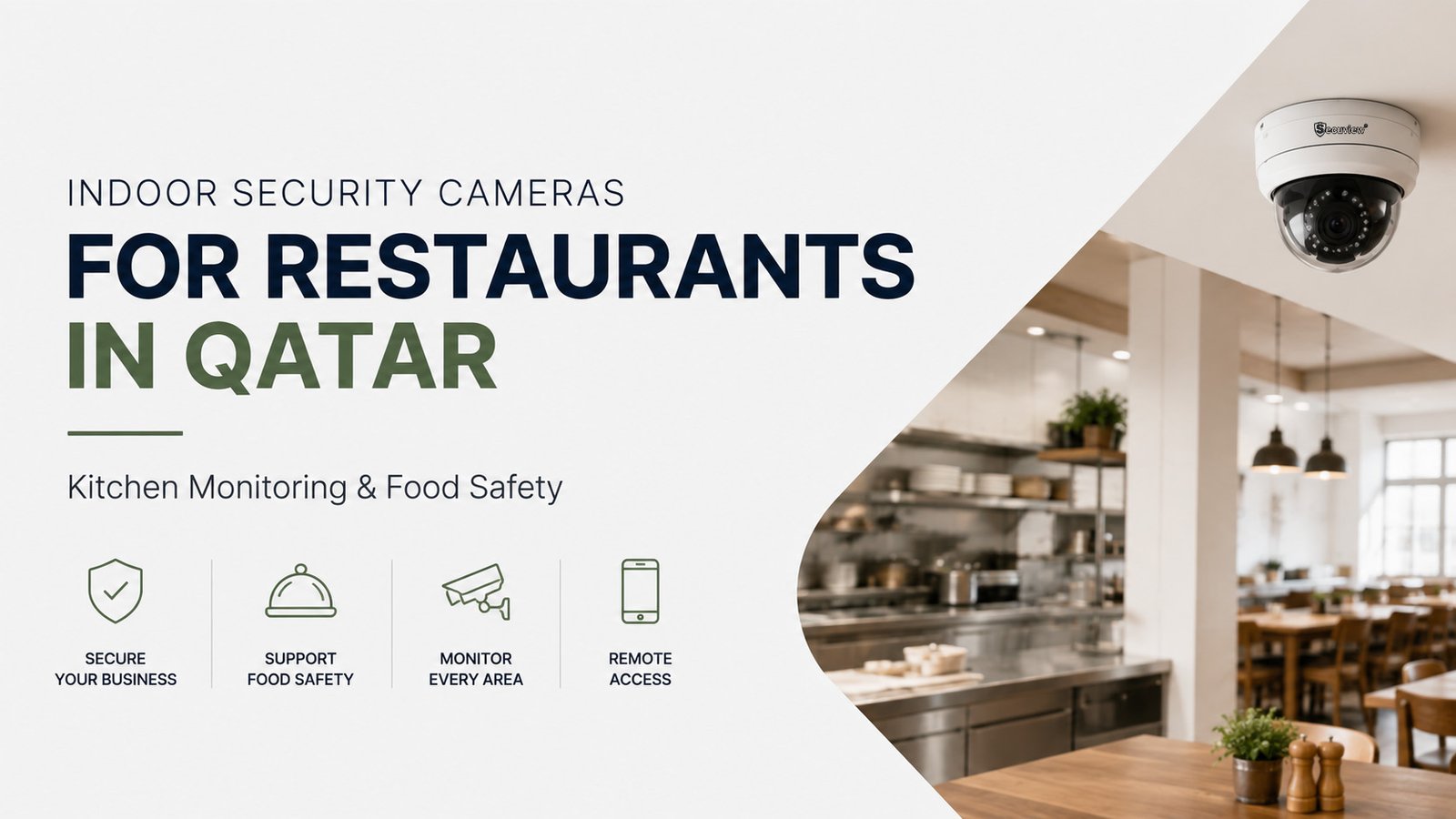 Indoor security cameras for restaurants in Qatar with kitchen monitoring